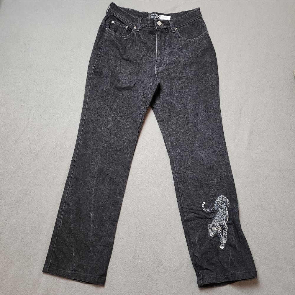 Gai Mattiolo Jeans With Embroidery & Rhinestones, Vintage Denim